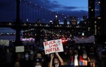 Protesters rally against the death in Minneapolis police custody of George Floyd, in New York