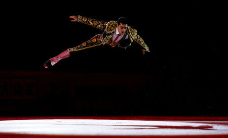 FILE PHOTO: Javier Fernandez of Spain performs during the exhibition gala at the Rostelecom Cup ISU Grand Prix of Figure Skating in Moscow, Russia, November 22, 2015. REUTERS/Maxim Shemetov/File Photo