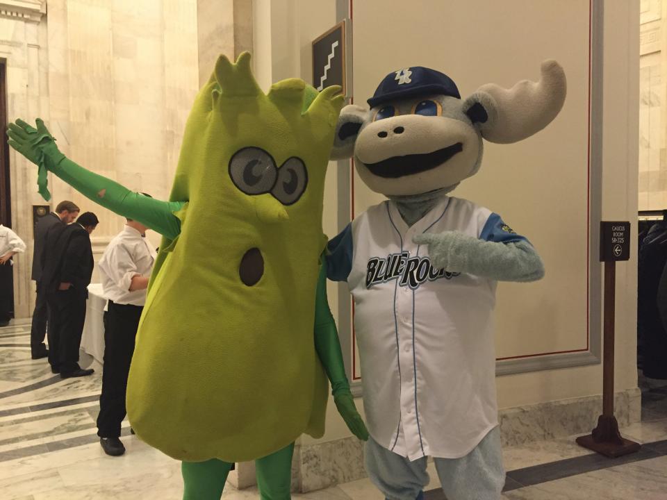 A stalk of celery is a mascot of a Delaware baseball team. That's Mr. Celery to you. In December 2016, he and Rocky Bullwinkle showed up at Sen. Chris Coon's annual Taste of Delaware party in Washington, D.C.