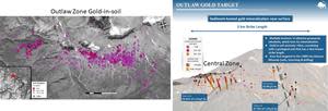 Outlaw Zone, Gold-in-soils and Central-East Outlaw Zone Drilling