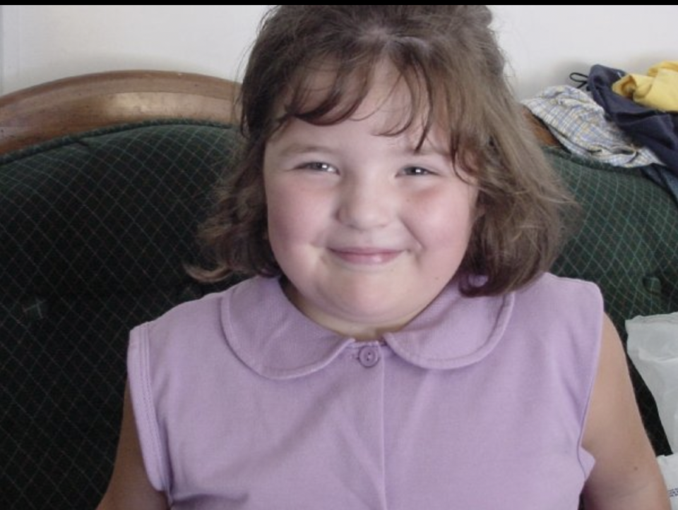 Faith Anne Heeren, then 5 years old, at her home in 2003.