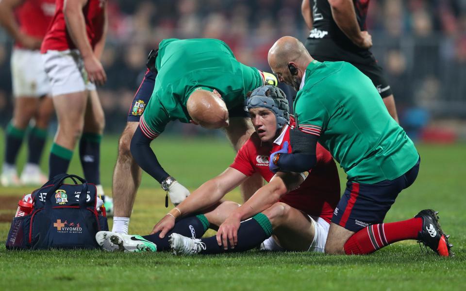 Jonathan Davies was forced off early on - Credit: PA