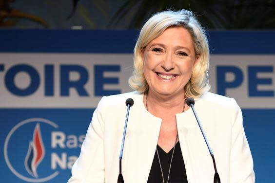 Marine Le Pen's party topped poll in France (AFP/Getty)