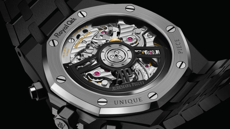 Audemars Piguet in black ceramic openwork caseback