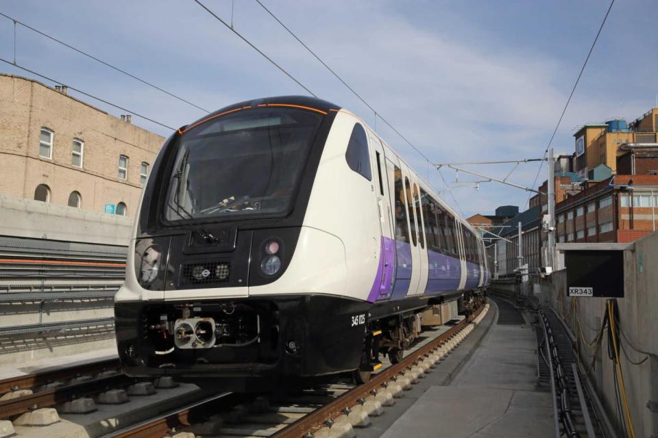 First footage was released earlier this week showing the Elizabeth line trains being tested - pictured here at Custom House (Crossrail)