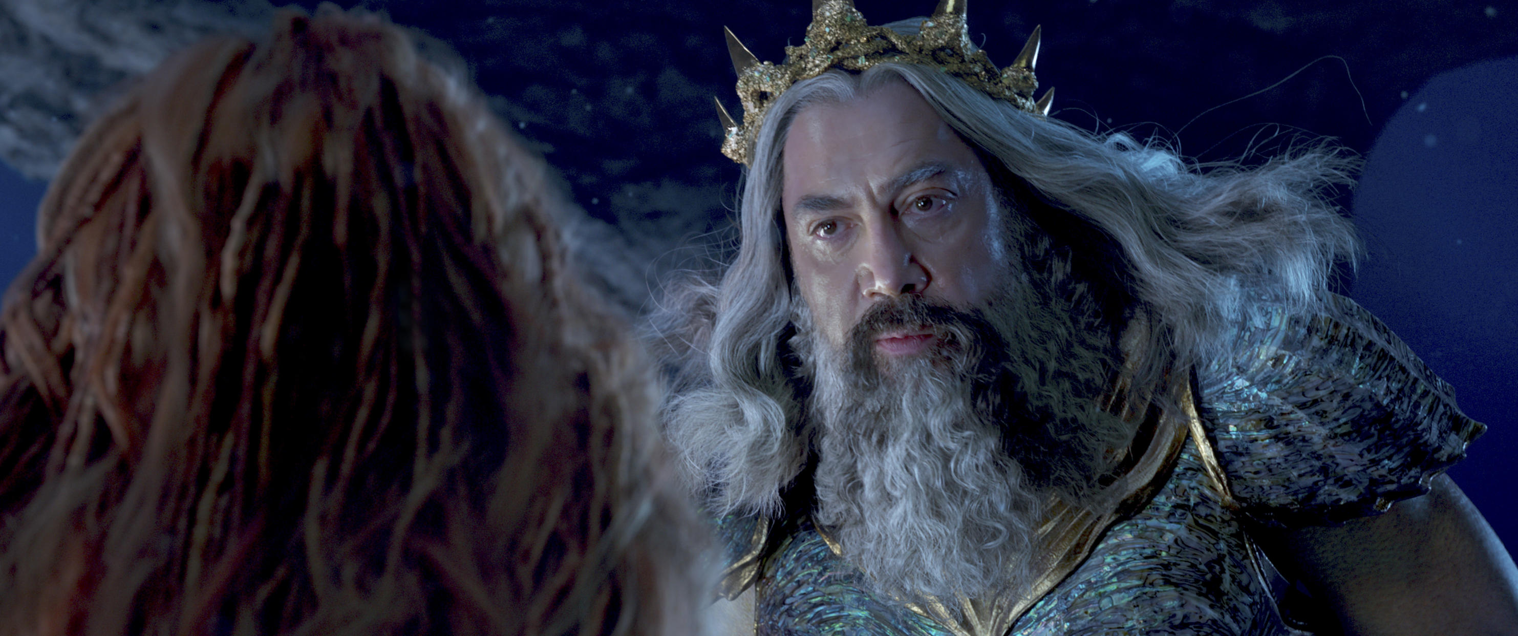 Javier Bardem as King Triton in The Little Mermaid