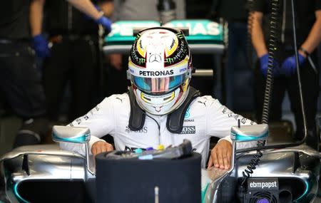 Britain Formula One - F1 - British Grand Prix 2016 - Silverstone, England - 9/7/16 Mercedes' Lewis Hamilton before qualifying Reuters / Matthew Childs Livepic