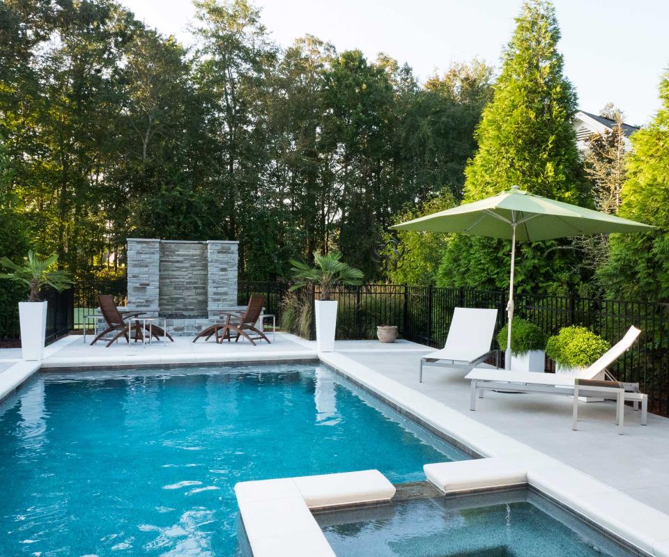 modern pool patio