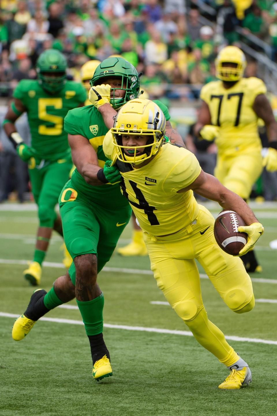 New FSU wide receiver Mycah Pittman had 151 punt return yards and averaged over 10 yards per return for the Oregon Ducks in 2021.