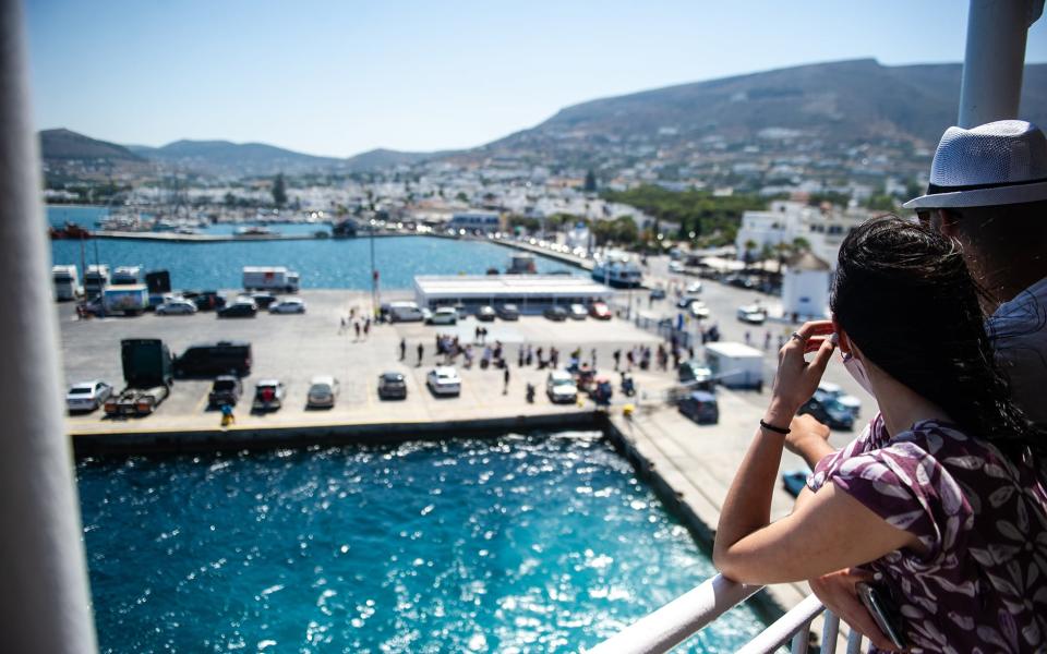 On board the Blue Star ferry from Athens to Amorgos - mark stratton