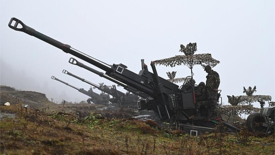 2021年10月20日，在印度阿魯納恰爾邦，印度陸軍士兵部署在靠近中國實際控制線（LAC）達旺前面的彭加登措（Penga Teng Tso）附近。