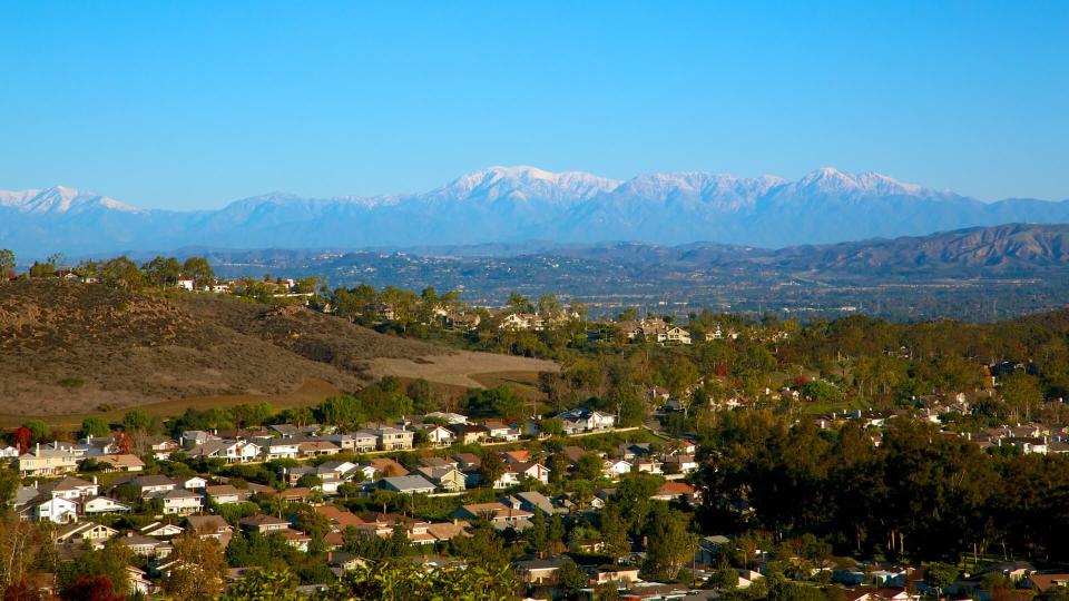 A beautiful shot of exclusive Turtle Rock neighborhood in perfect winter afternoon.