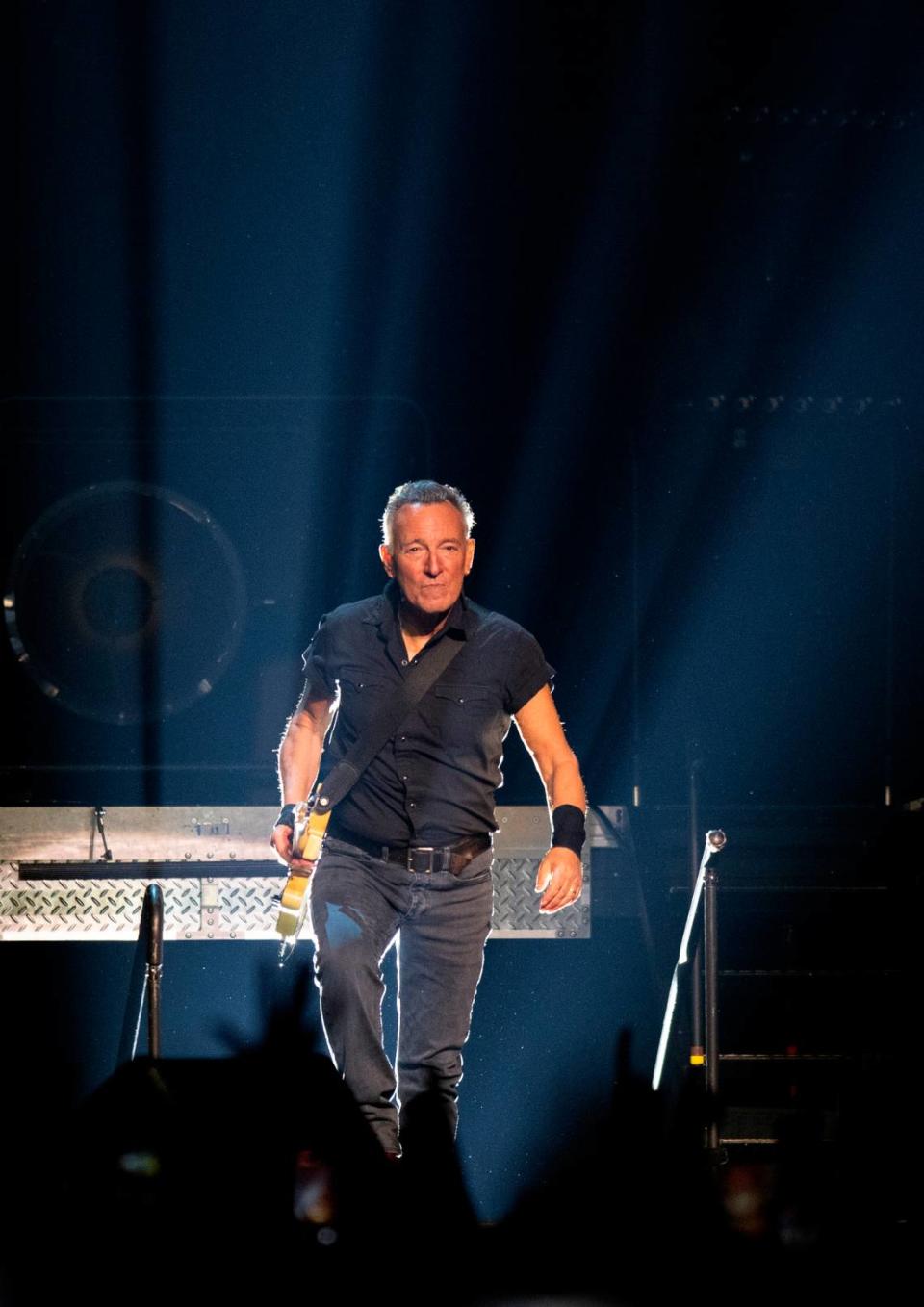 Bruce Springsteen takes the stage at the Greensboro Coliseum Saturday night, March 25, 2023.