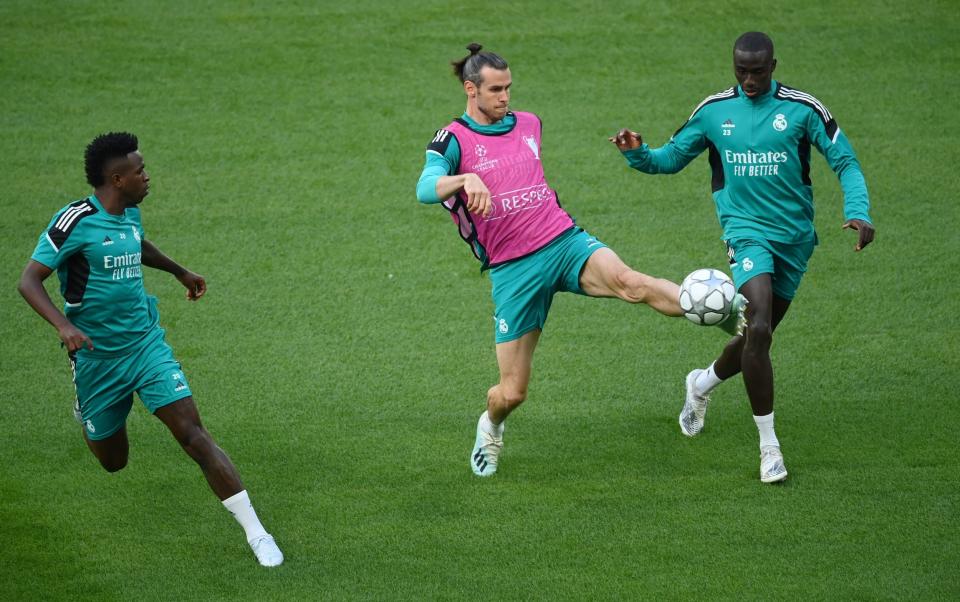 Gareth Bale on the pitch at Stade de France - Matthias Hangst/Getty Images