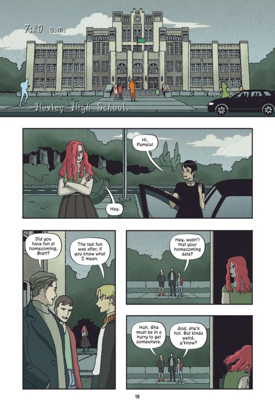 A page from Poison Ivy Thorns shows Ivy talking with Alice Oh