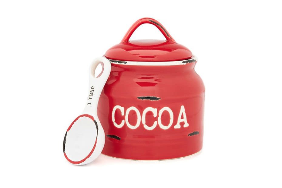 Southern Living Red Cocoa Jar with Spoon