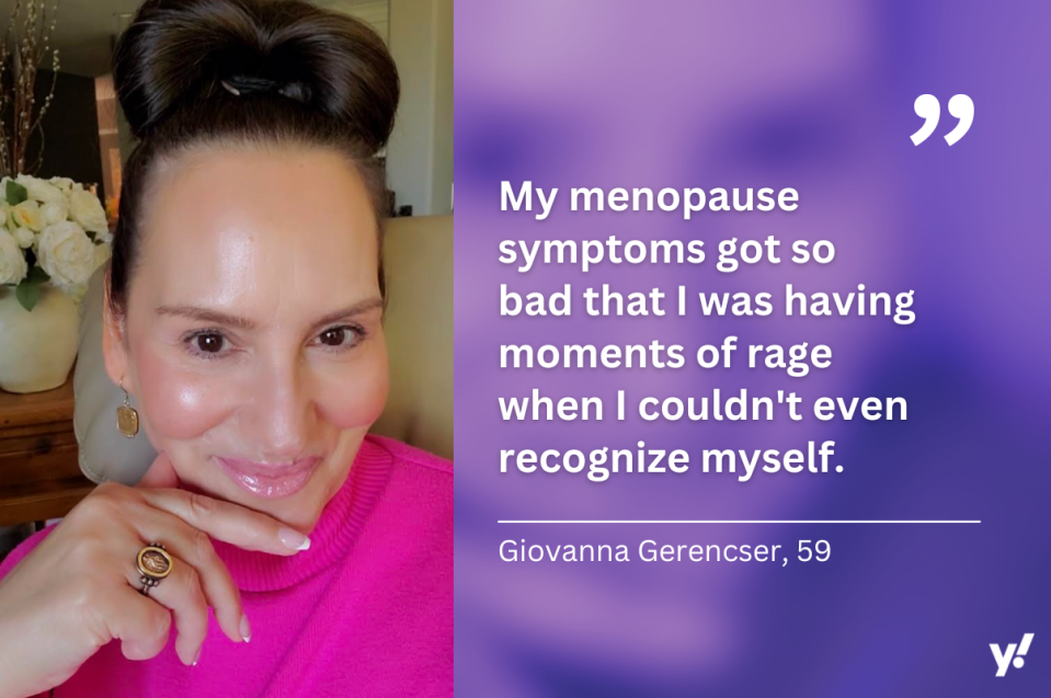 Gerencser said she had to learn how to separate herself from her menopause symptoms. 