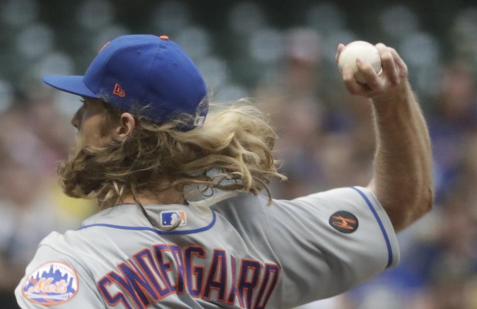 Noah Syndergaard is dealing with a finger injury. (AP Photo)