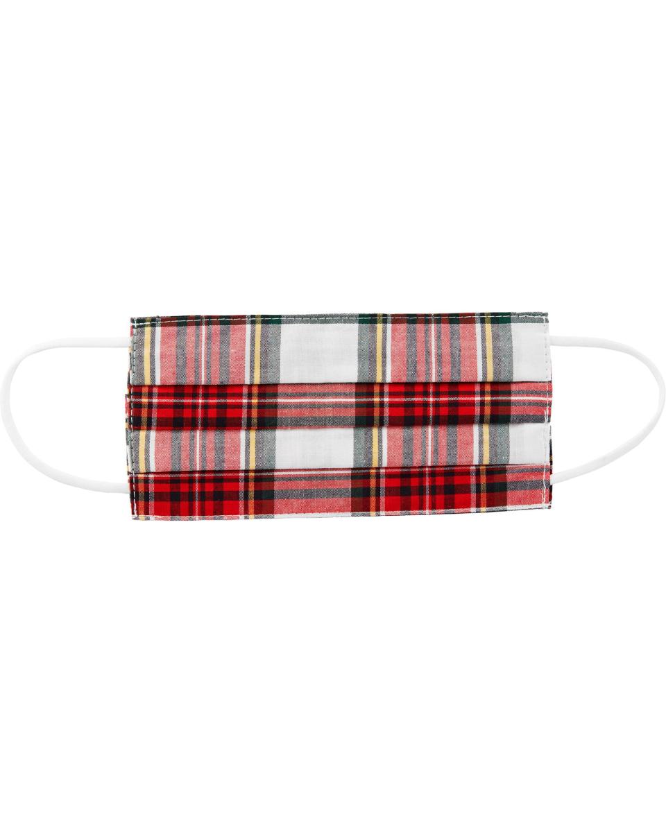 carter's childrens face masks plaid