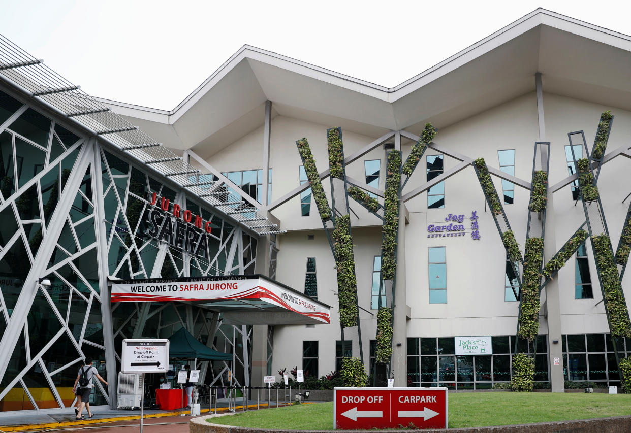 A general view of SAFRA Jurong clubhouse, where the largest cluster of coronavirus cases in Singapore was linked to, on 9 March, 2020. (PHOTO: Reuters)