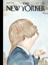 Una portada de la New Yorker de agosto, 2016 en la que aparece un mojado Donald Trump bajo la lluvia. “Parece que finalmente estamos recibiendo un momento de descanso en esta agitada temporada electoral” comenta el dibujante Barry Blitt. (Ago 22, 2016)