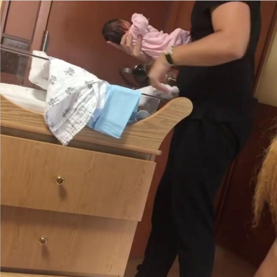 Alexis Ohanian with daughter Alexis Olympia.