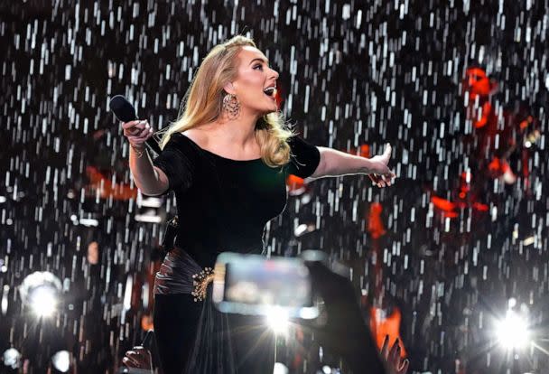 PHOTO: Adele performs onstage during the 'Weekends with Adele' Residency Opening at The Colosseum at Caesars Palace, Nov. 18, 2022, in Las Vegas. (Kevin Mazur/Getty Images for AD)