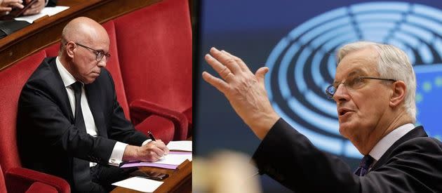 Eric Ciotti et Michel Barnier, candidats au congrès LR (Photo: AFP)