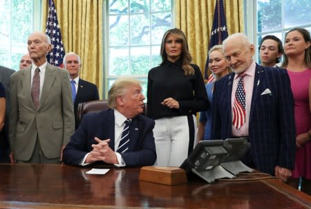 U.S. President Trump participates in Apollo 11 50th anniversary event at the White House in Washington