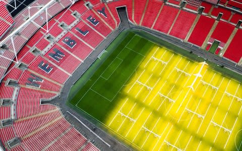 Wembley stadium aerial view - Credit: PA
