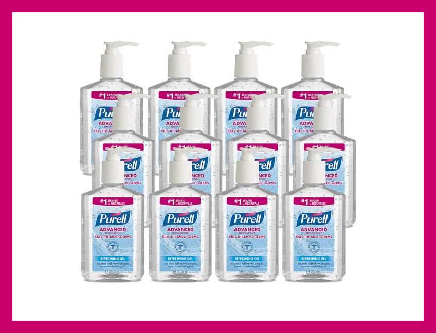 Purell Hand Sanitizer (12-pack), 8-ounce hand-pump bottles. (Photo: Amazon)