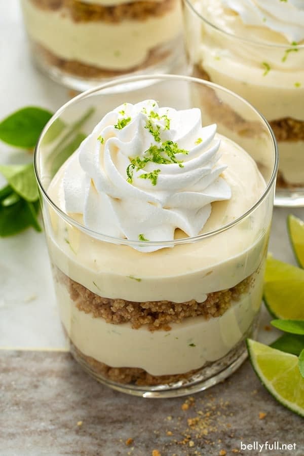 Key lime pie parfait with graham cracker crumble