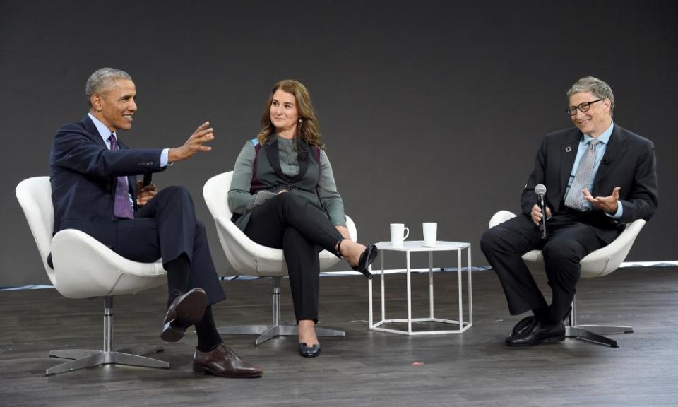 Barack Obama, Melinda Gates and Bill Gates speak at the conference to highlight progress against global poverty and disease.