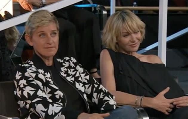 People not impressed with Katy's baby joke: Ellen. Source: MTV