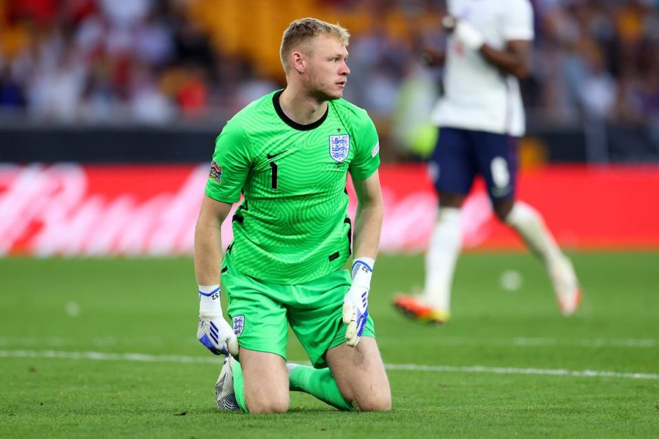 Ramsdale will likely remain England’s second-choice goalkeeper despite conceding four against Hungary (Getty Images)