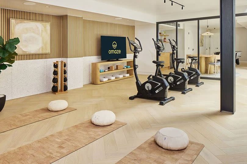 The home gym inside the London Omaze house