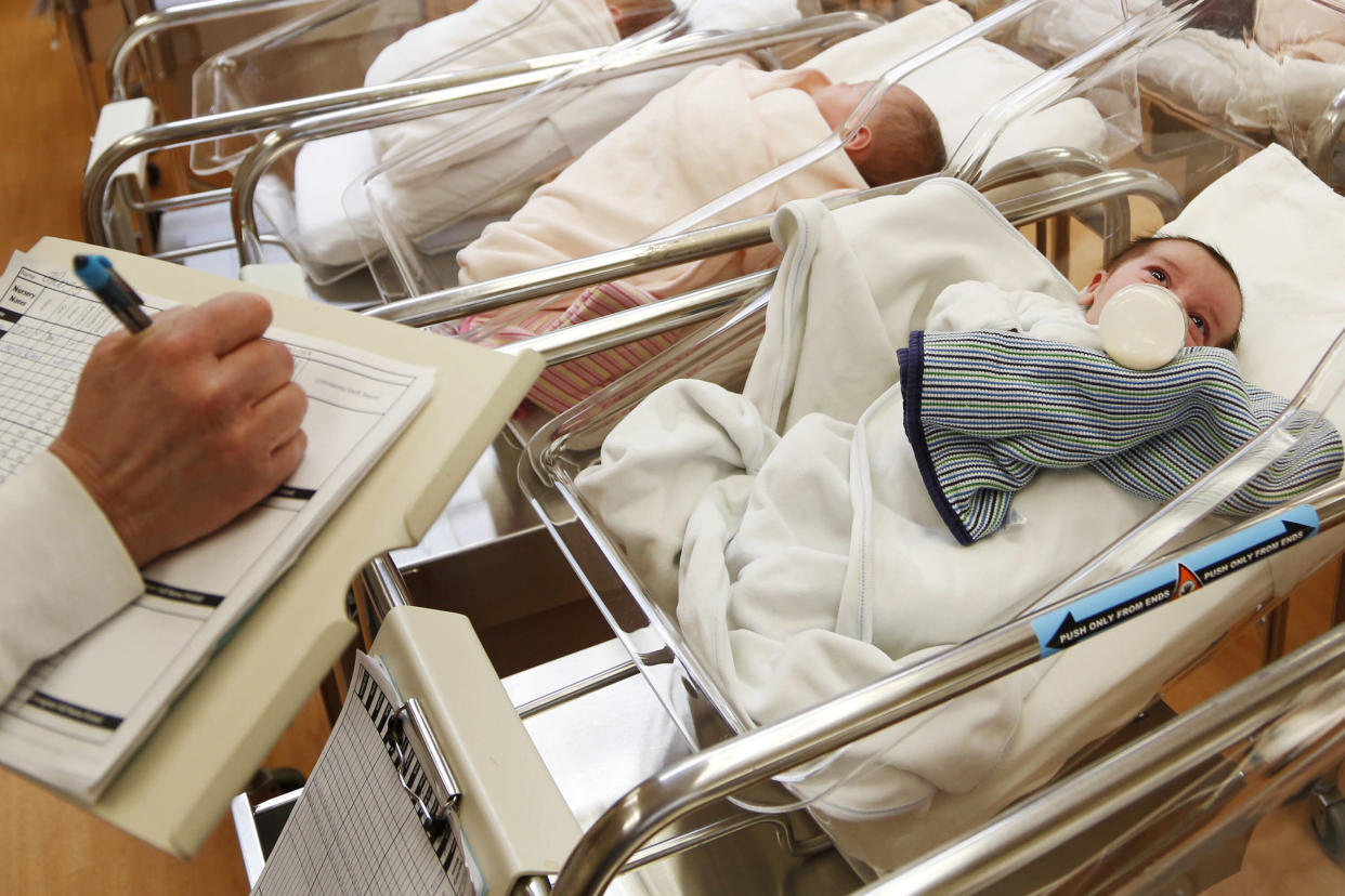 Una sala de maternidad en un hospital del estado de Nueva York el 16 de febrero del 2017.  (AP Photo/Seth Wenig, File)