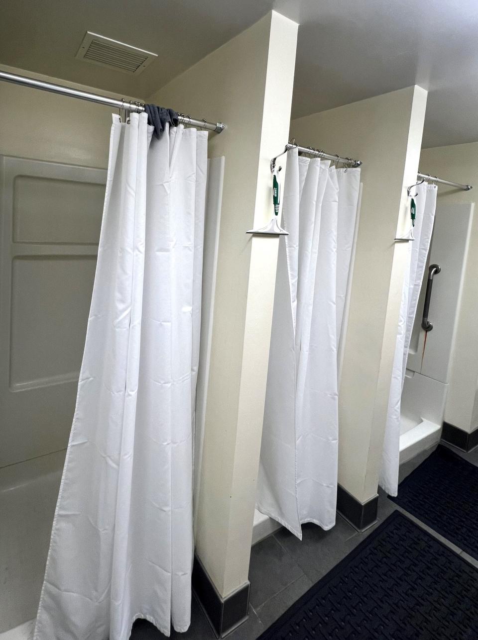 Showers installed years ago for weekend spiritual retreats at First United Methodist Church are now serving unhoused people of Newark.