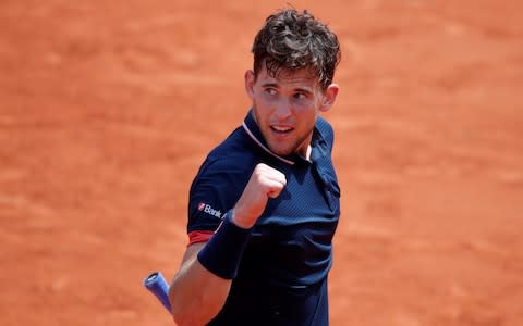 Dominic Thiem clenches his fist  - Credit: Reuters