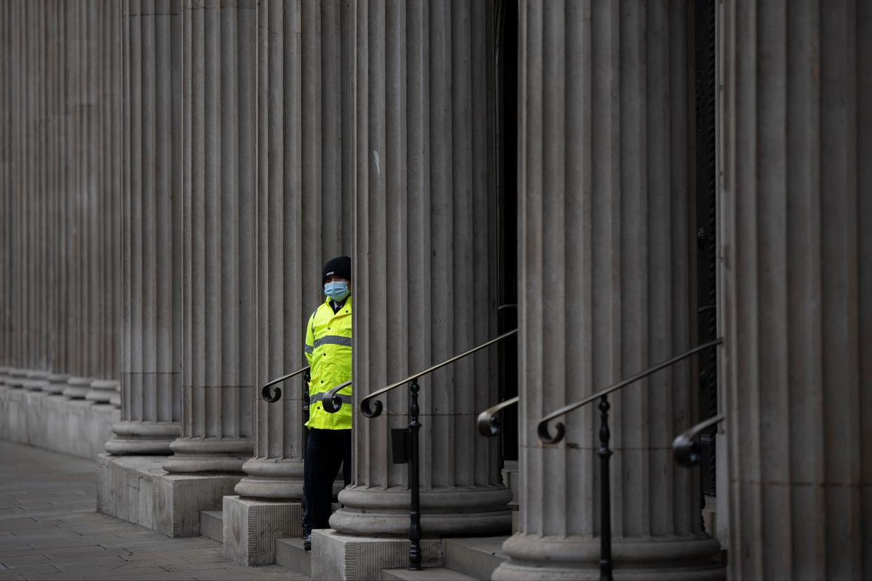 <p>Male security guards were among the groups suffering the highest number of Covid deaths last year </p> (Getty Images)