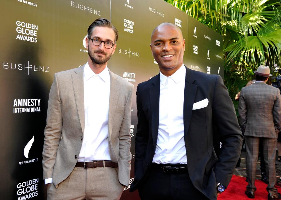 Christopher Renz and Gerard Bush attend an Art for Amnesty brunch in 2016. (John Sciulli via Getty Images)