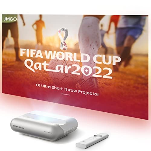 JMGO O1 Ultra Short Throw Projector, 1080P Projector 800 ANSI Lumens,2022 World Cup Short Throw…