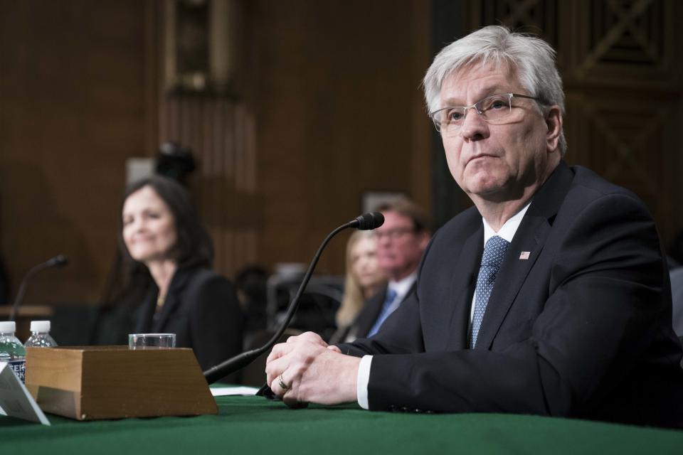 WASHINGTON, DC - FEBRUARY 13: Christopher Waller testifies before the Senate Banking, Housing and Urban Affairs Committee during a hearing on their nomination to be member-designate on the Federal Reserve Board of Governors on February 13, 2020 in Washington, DC. (Photo by Sarah Silbiger/Getty Images)