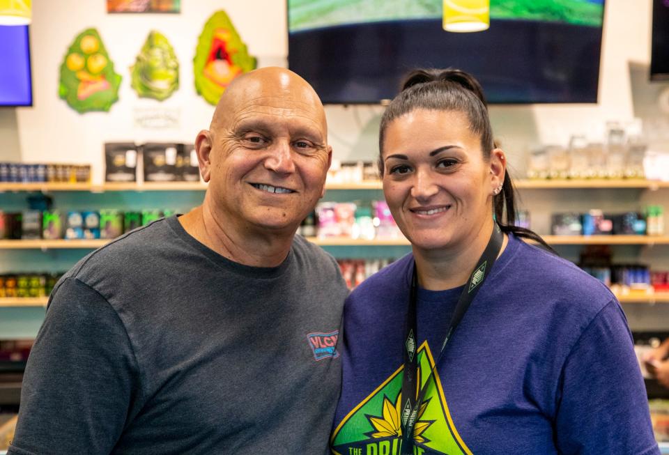 Co-owner Mike and daughter Danielle Lara pose for a photo together at The Prime Leaf in Blythe in September 2022.