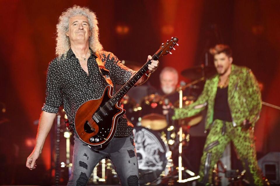 Brian May and Adam Lambert, Feb. 16 | JOEL CARRETT/EPA-EFE/Shutterstock