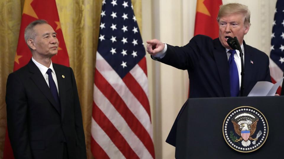 Anfang des Jahres haben die USA und China ein Abkommen vereinbart. US-Präsident Donald Trump und Chinas Vizepremier Liu He trafen sich dazu in Washington.