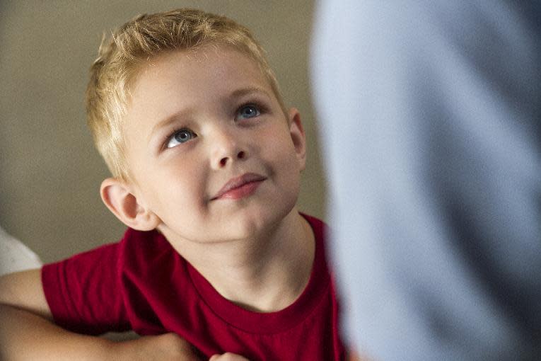 This image released by Sony Pictures shows Connor Corum in a scene from "Heaven Is For Real." (AP Photo/Sony Pictures, Allen Fraser)