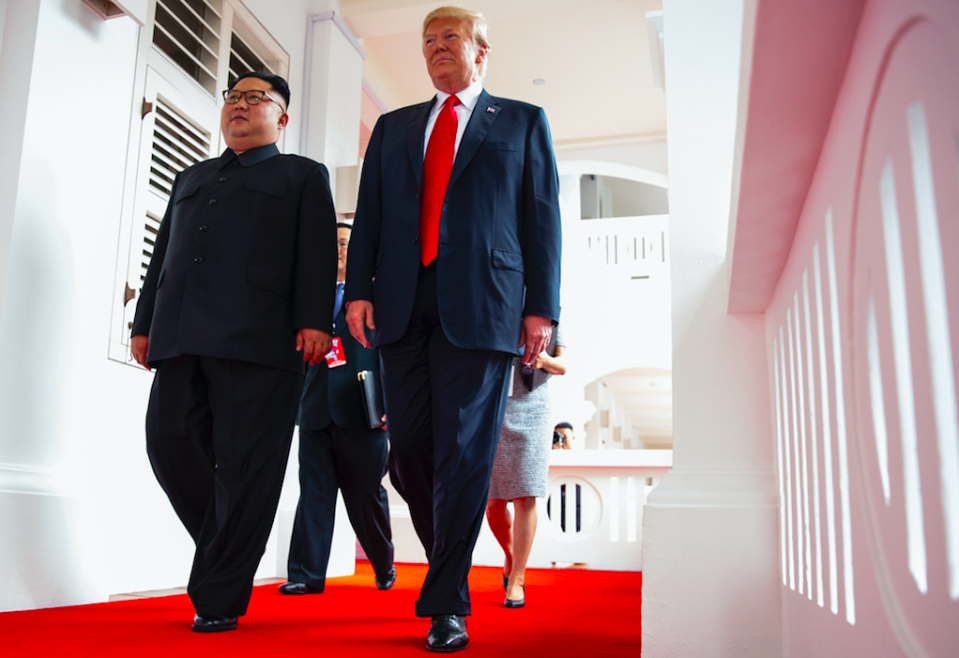 <em>Kim Jong-un and Donald Trump have been basking in the glow of their historic meeting (PA)</em>