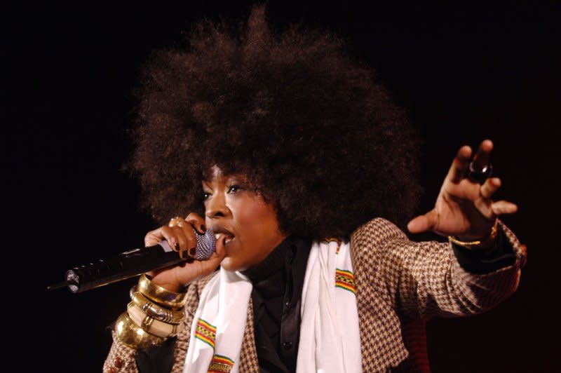 Lauryn Hill performs in London in 2005. File Photo by Rune Hellestad/UPI