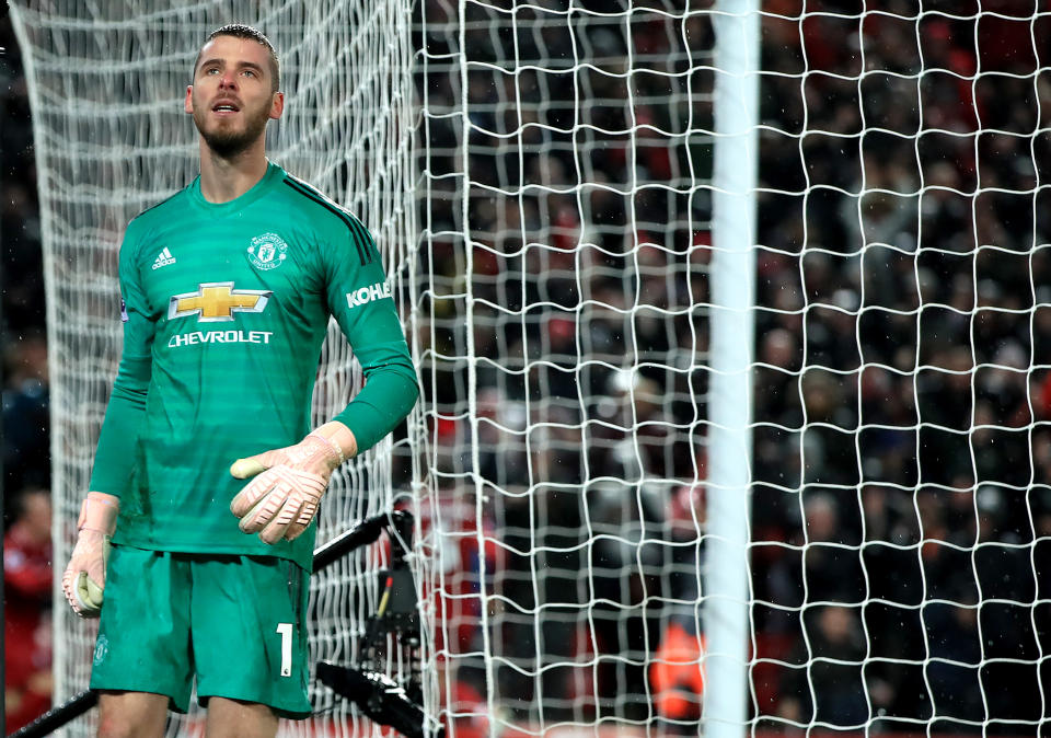 David De Gea has managed to keep only two clean sheets in the Premier League this season (Peter Byrne/PA)